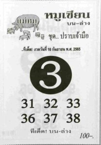 เลขเด็ด หวยหมูเซียน16/9/65