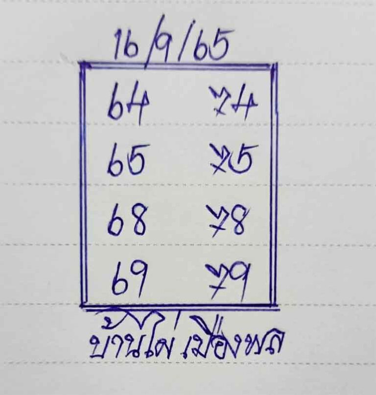 เลขเด็ด หวยบ้านไผ่เมืองพล16-9-65