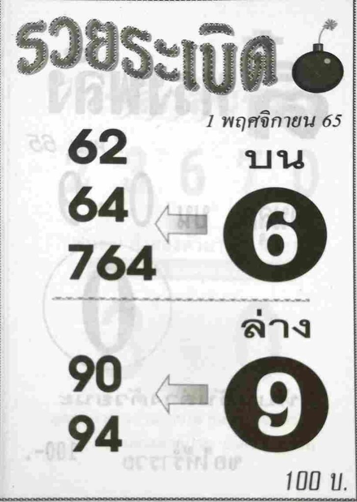 เลขเด็ดlottonew หวยรวยระเบิด1-11-65