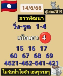 หวยลาวงวดนี้ 14-6-66