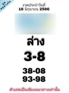 หวยหลุดวงใน 16-6-66