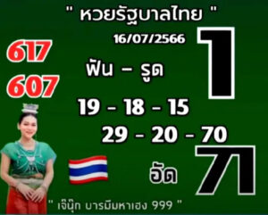 หวยเจ๊นุ๊ก 16-7-66