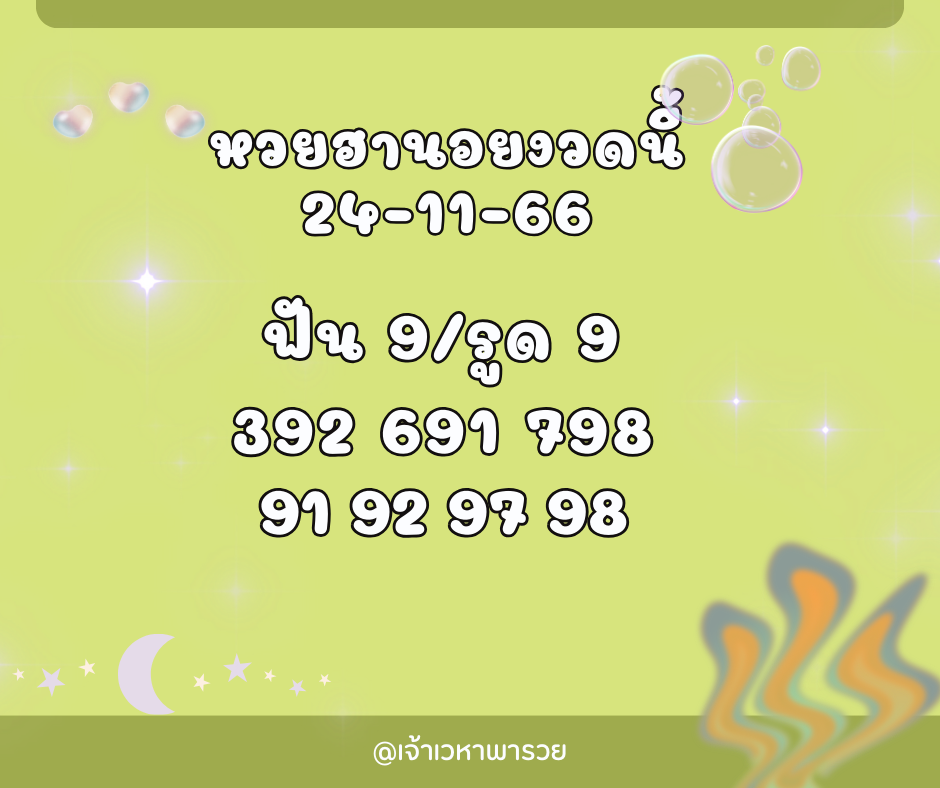 หวยฮานอยงวดนี้ 24-11-66